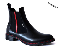 Botki sztyblety Skóra - 042D red line